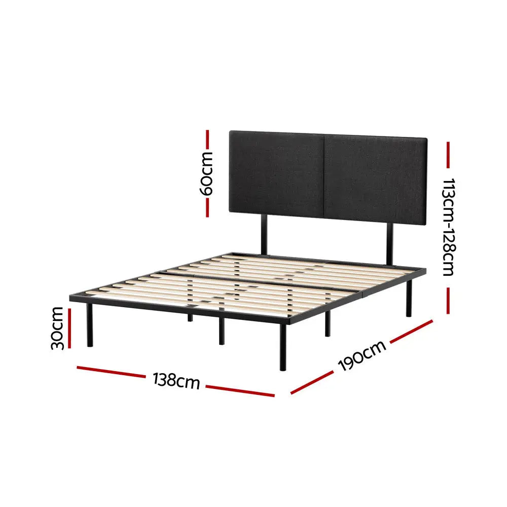 Artiss Bed Frame Double Size Metal Frame NOR - Furniture > Bedroom > Beds & Bed Frames