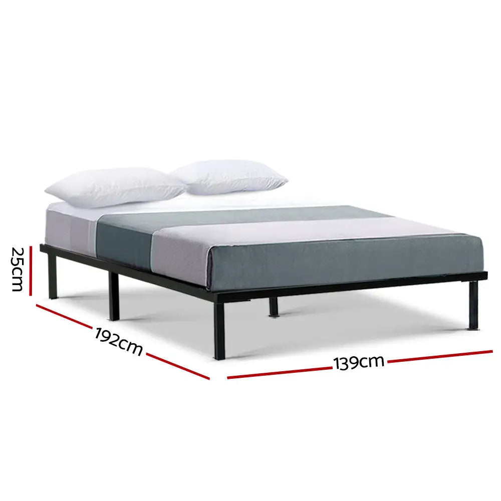 Artiss Bed Frame Double Size Metal Frame TED - Furniture > Bedroom
