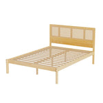 Artiss Bed Frame Double Size Rattan Wooden RITA - Furniture > Bedroom > Beds & Bed Frames
