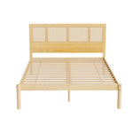 Artiss Bed Frame Double Size Rattan Wooden RITA - Furniture > Bedroom > Beds & Bed Frames
