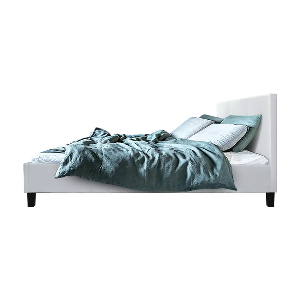 Artiss Bed Frame Double Size White NEO - Furniture > Bedroom