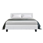 Artiss Bed Frame Double Size White NEO - Furniture > Bedroom