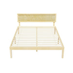 Artiss Bed Frame Double Size Wooden Base Mattress Platform Timber Pine YUMI - Furniture > Bedroom