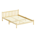 Artiss Bed Frame Double Size Wooden Oak SOFIE - Furniture > Bedroom