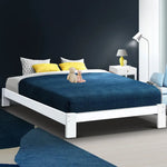 Artiss Bed Frame Double Size Wooden White JADE - Furniture > Bedroom
