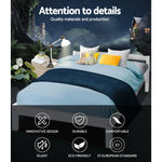 Artiss Bed Frame Double Size Wooden White LEXI - Furniture > Bedroom