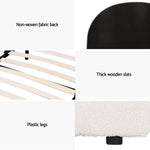 Artiss Bed Frame Gas Lift Strorage Beds Base Platform Boucle Fabric Queen ELLA - Furniture > Bedroom > Beds & Bed Frames