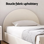 Artiss Bed Frame Gas Lift Strorage Beds Base Platform Boucle Fabric King Single ELLA - Furniture > Bedroom > Beds & Bed