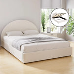 Artiss Bed Frame Gas Lift Strorage Beds Base Platform Boucle Fabric Double ELLA - Furniture > Bedroom > Beds & Bed