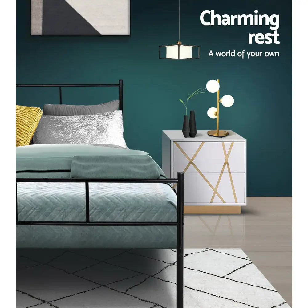 Artiss Bed Frame King Single Metal Bed Frames SOL - Furniture > Bedroom
