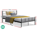 Artiss Bed Frame King Single Metal Bed Frames SOL - Furniture > Bedroom