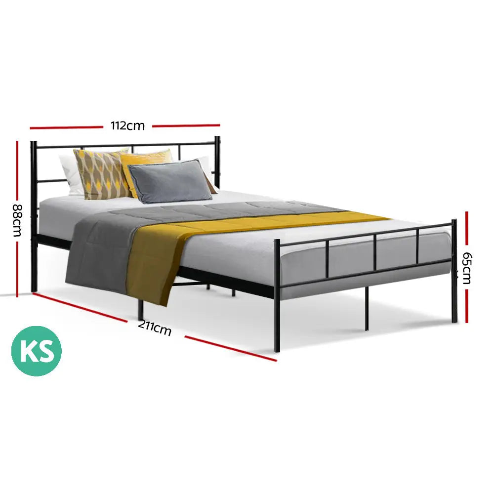 Artiss Bed Frame King Single Metal Bed Frames SOL - Furniture > Bedroom