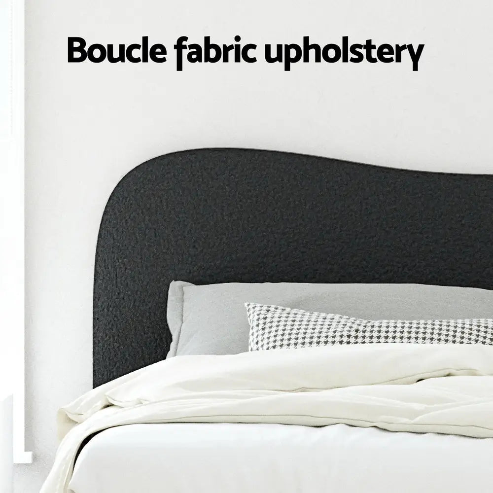 Artiss Bed Frame King Single Size Boucle DARA - Furniture > Bedroom > Beds & Bed Frames