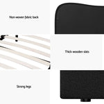 Artiss Bed Frame King Single Size Boucle DARA - Furniture > Bedroom > Beds & Bed Frames