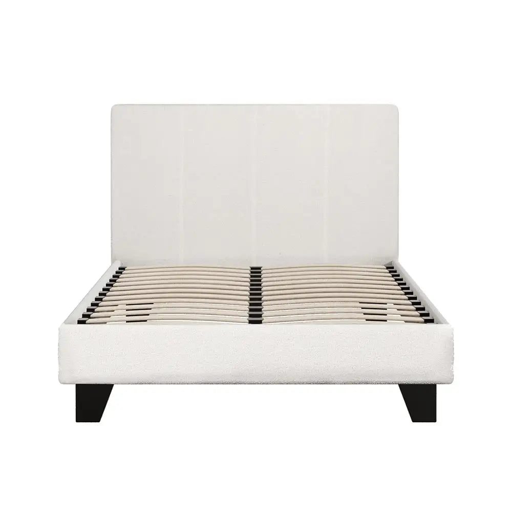 Artiss Bed Frame King Single Size Boucle NEO - Furniture > Bedroom
