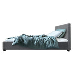 Artiss Bed Frame King Single Size Gas Lift Grey NINO - Furniture > Bedroom