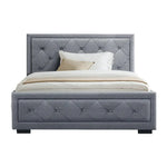 Artiss Bed Frame King Single Size Gas Lift Storage Mattress Base Wooden Grey - Furniture > Bedroom > Beds & Bed Frames
