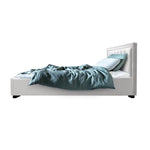 Artiss Bed Frame King Single Size Gas Lift White TIYO - Furniture > Bedroom > Beds & Bed Frames
