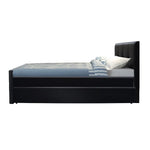 Artiss Bed Frame King Single Size Trundle Daybed Black - Furniture > Bedroom