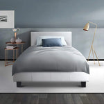 Artiss Bed Frame King Single Size White NEO - Furniture > Bedroom > Beds & Bed Frames