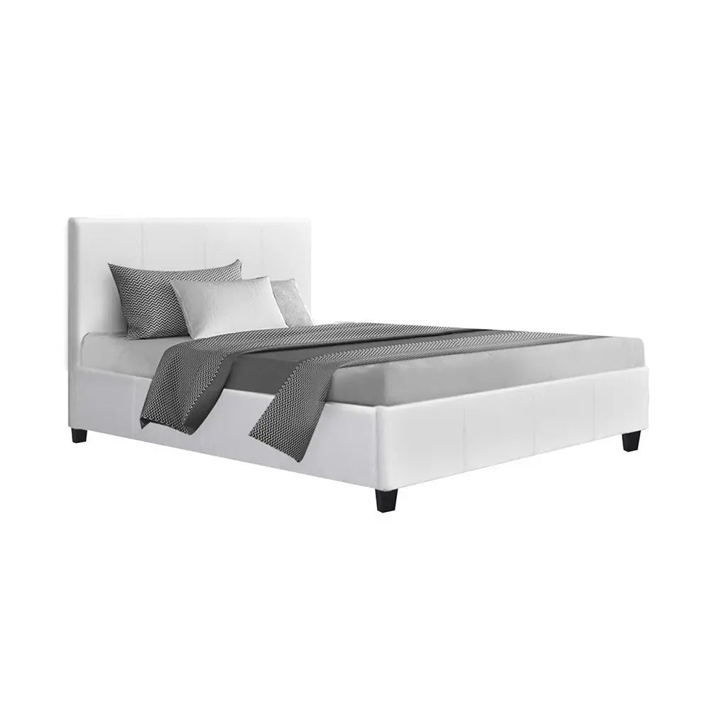 Artiss Bed Frame King Single Size White NEO - Furniture > Bedroom > Beds & Bed Frames