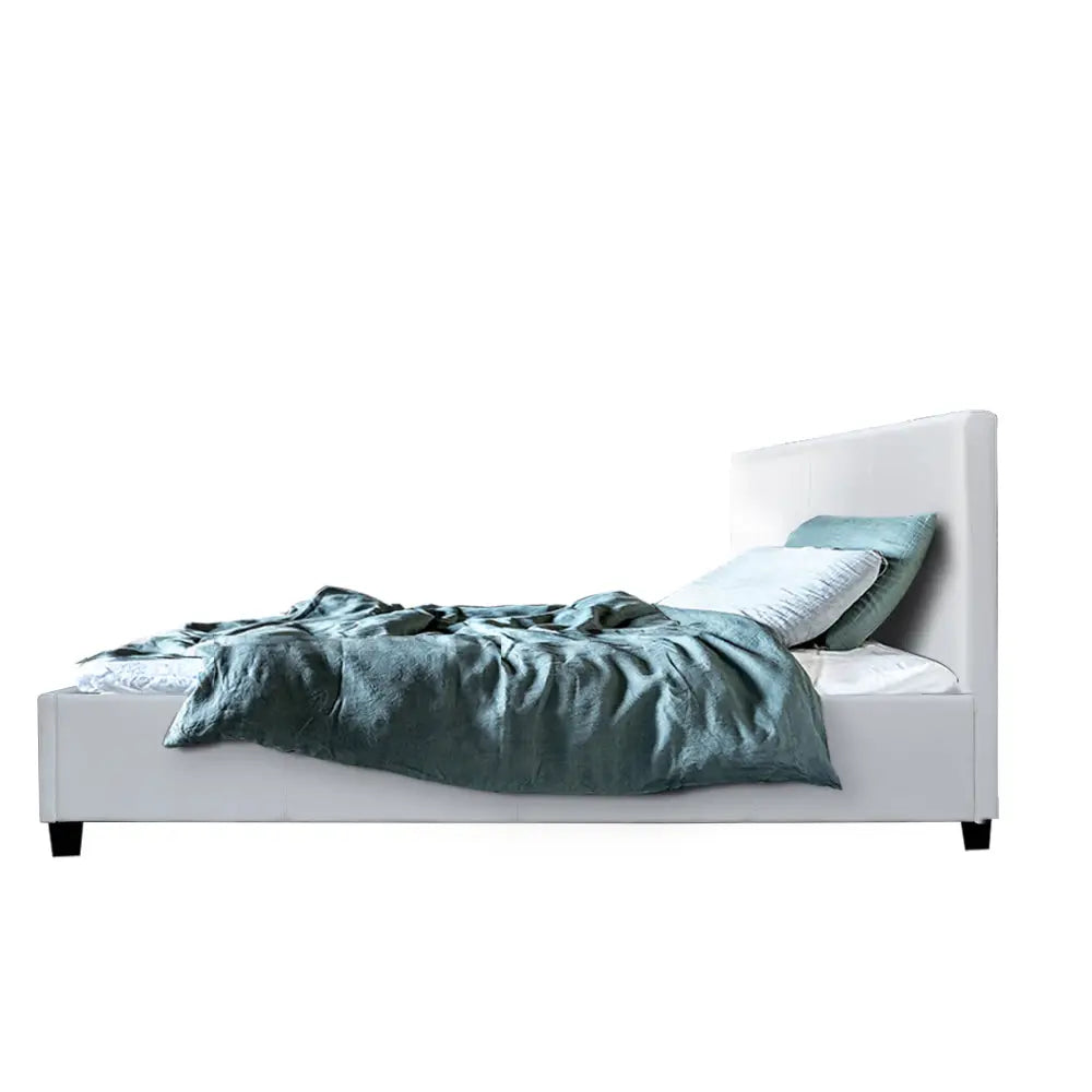 Artiss Bed Frame King Single Size White NEO - Furniture > Bedroom > Beds & Bed Frames