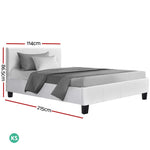 Artiss Bed Frame King Single Size White NEO - Furniture > Bedroom > Beds & Bed Frames