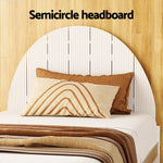 Artiss Bed Frame King Single Size Wooden White DALY - Furniture > Bedroom > Headboards