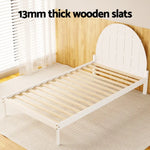 Artiss Bed Frame King Single Size Wooden White DALY - Furniture > Bedroom > Headboards