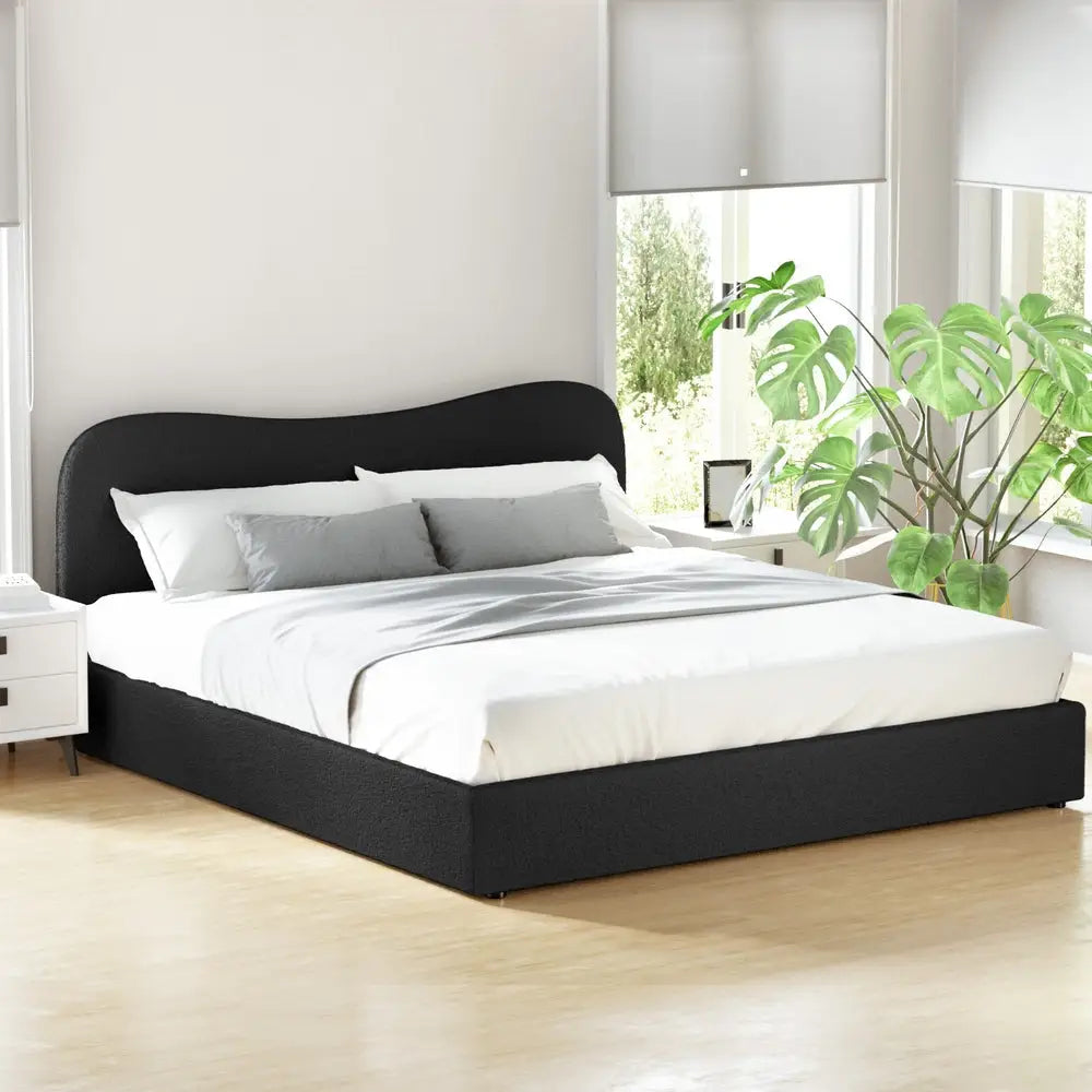 Artiss Bed Frame King Size Boucle DARA - Furniture > Bedroom > Beds & Bed Frames