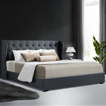 Artiss Bed Frame King Size Gas Lift Charcoal ISSA - Furniture > Bedroom