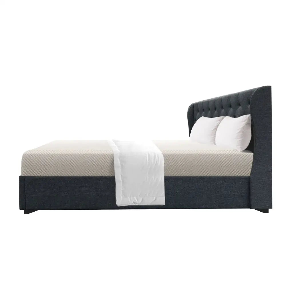 Artiss Bed Frame King Size Gas Lift Charcoal ISSA - Furniture > Bedroom