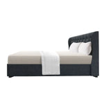 Artiss Bed Frame King Size Gas Lift Charcoal ISSA - Furniture > Bedroom