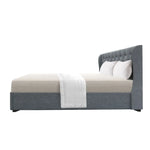 Artiss Bed Frame King Size Gas Lift Grey ISSA - Furniture > Bedroom