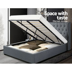 Artiss Bed Frame King Size Gas Lift Grey ISSA - Furniture > Bedroom