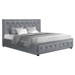 Artiss Bed Frame King Size Gas Lift Grey TIYO - Furniture > Bedroom
