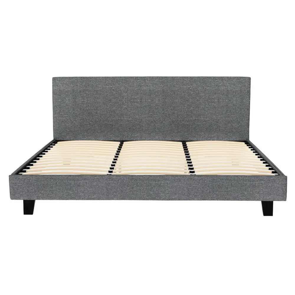 Artiss Bed Frame King Size Grey NEO - Furniture > Bedroom > Beds & Bed Frames