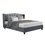Artiss Bed Frame King Size Grey PIER - Furniture > Bedroom
