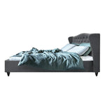 Artiss Bed Frame King Size Grey PIER - Furniture > Bedroom
