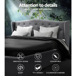 Artiss Bed Frame King Size Grey PIER - Furniture > Bedroom