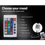 Artiss Bed Frame King Size LED Gas Lift Black LUMI - Furniture > Bedroom