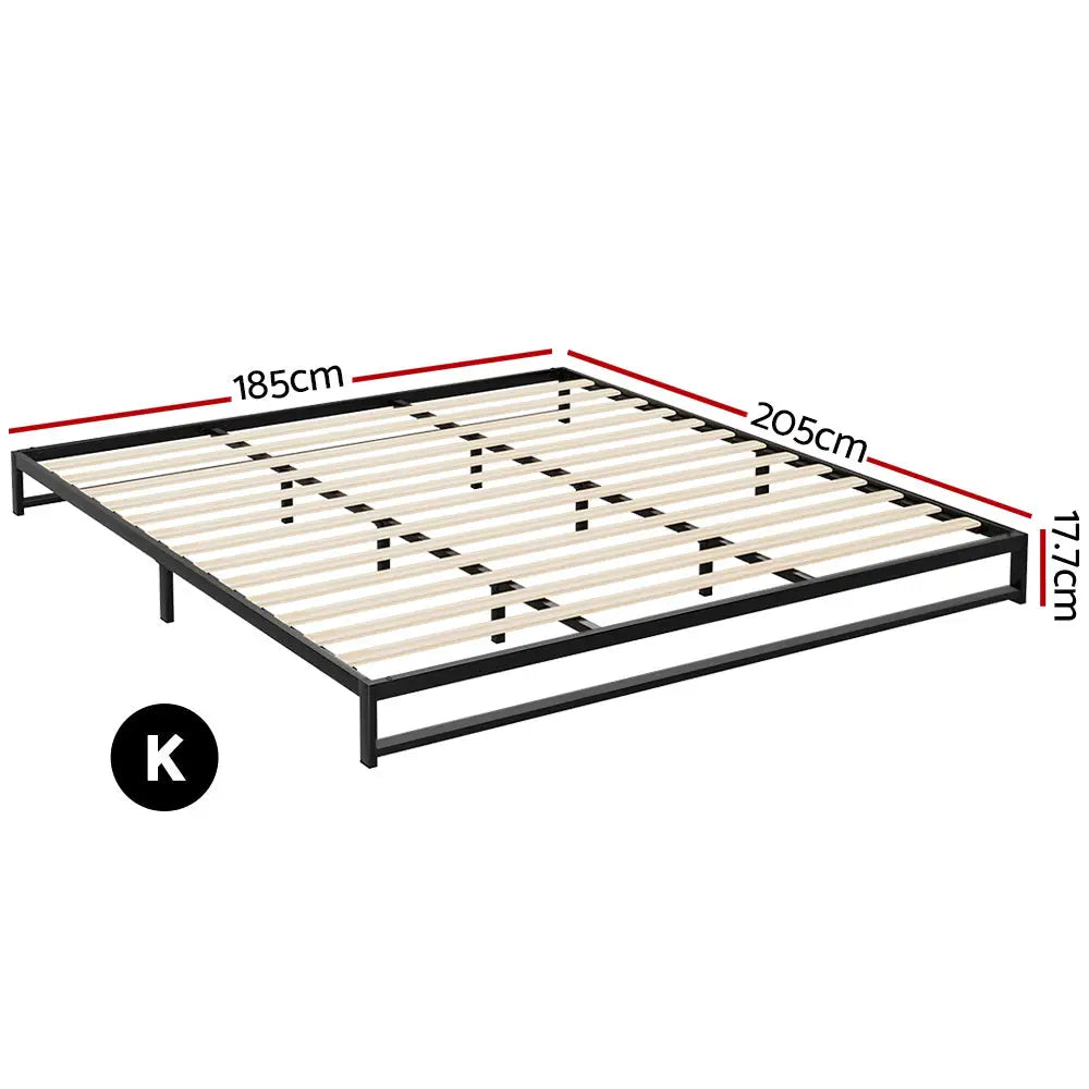 Artiss Bed Frame King Size Metal BERU - Furniture > Bedroom