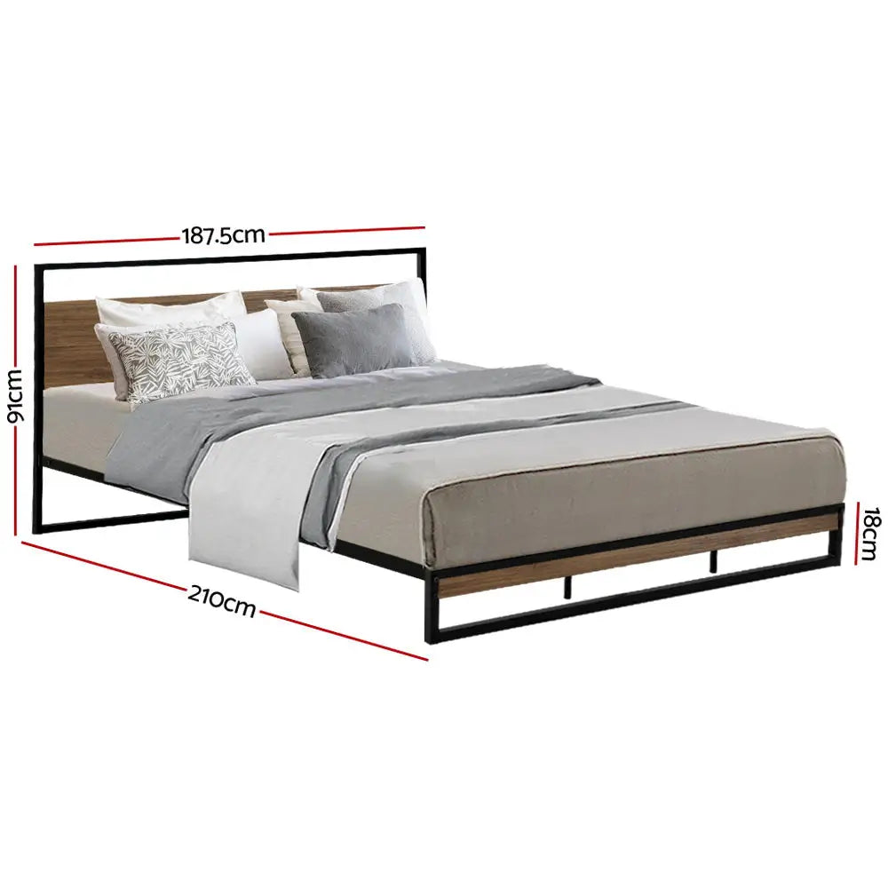 Artiss Bed Frame King Size Metal Frame DANE - Furniture > Bedroom