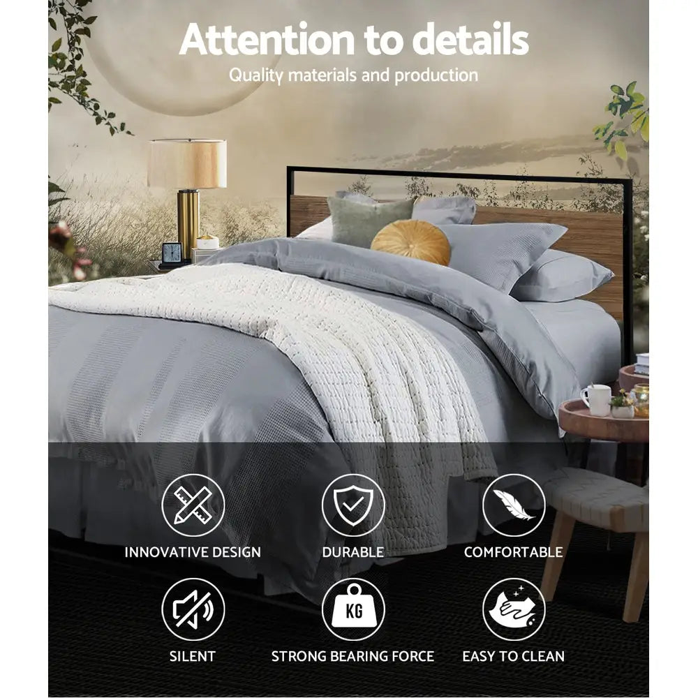 Artiss Bed Frame King Size Metal Frame DANE - Furniture > Bedroom