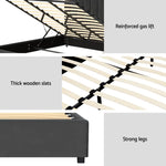 Artiss Bed Frame King Size Velvet Grey FION - Furniture > Bedroom > Beds & Bed Frames