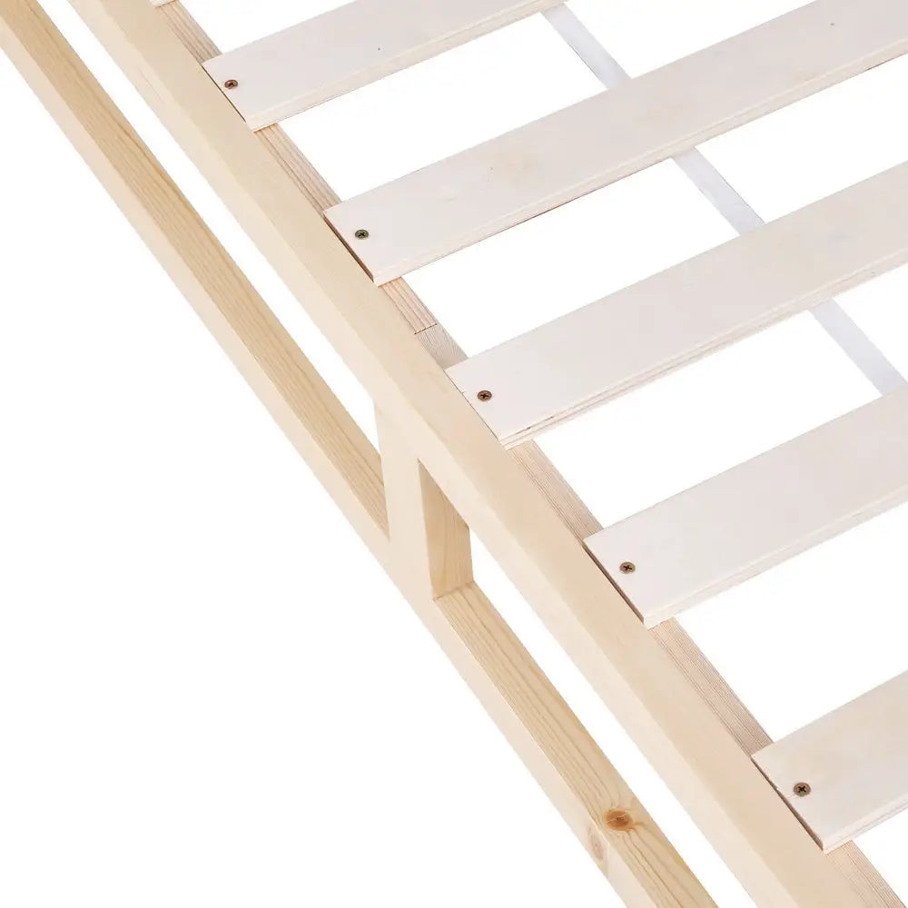 Artiss Bed Frame King Size Wooden Base Mattress Platform Timber Pine KALAM - Furniture > Bedroom
