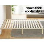 Artiss Bed Frame King Size Wooden Base Mattress Platform Timber Pine AMBA - Furniture > Bedroom