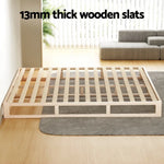 Artiss Bed Frame King Size Wooden Base Mattress Platform Timber Pine KALAM - Furniture > Bedroom