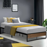 Artiss Bed Frame Metal Frame Bed Base OSLO - King Single - Furniture > Bedroom