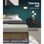 Artiss Bed Frame Metal Frame Bed Base OSLO - King Single - Furniture > Bedroom